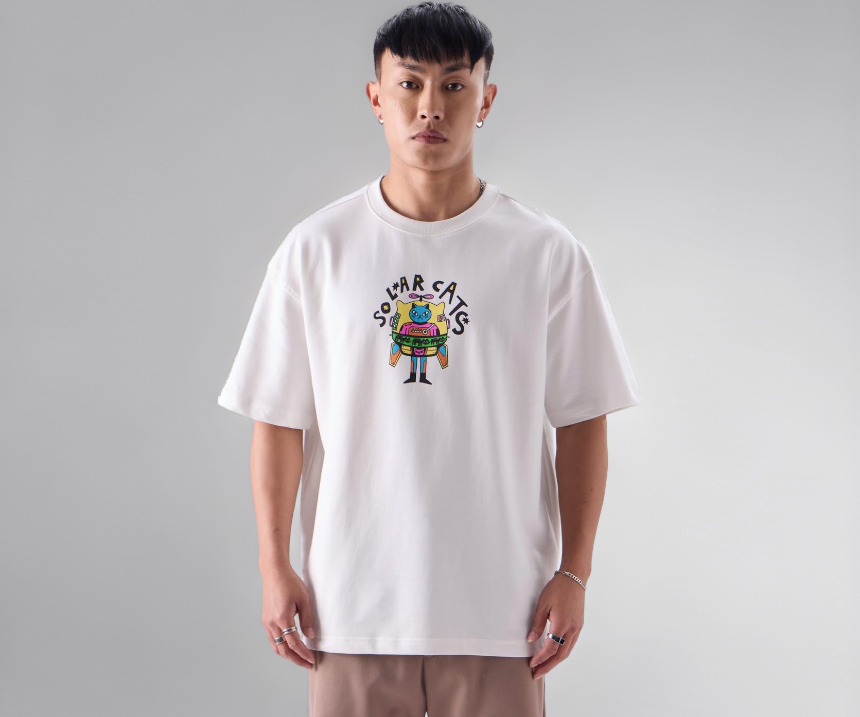 Buy The Souled Store TSS Originals: Solar Cats Oversized T-Shirts